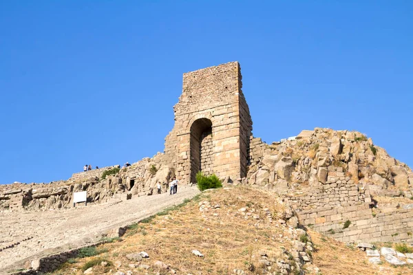 Türkiye Nin Pergamon Kentindeki Antik Tiyatro — Stok fotoğraf