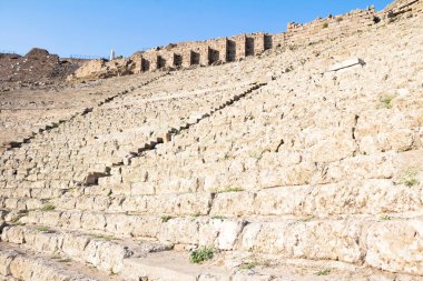 Türkiye 'nin Pergamon kentindeki antik tiyatro.