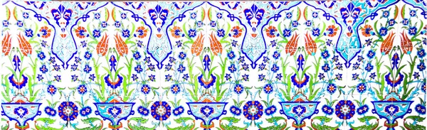 Ornamento Floral Tradicional Turco Sobre Azulejos — Foto de Stock