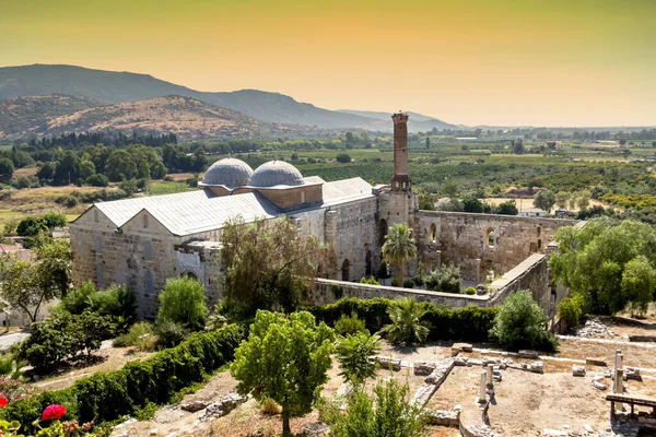 Történelmi Isa Bey Mecset Város Selcuk Közelében Híres Ephesus Romok — Stock Fotó