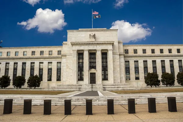 Здание Федеральной Резервной Системы Вашингтоне Округ Колумбия Соединенные Штаты Fed — стоковое фото