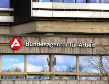 Nurnberg, Almanya - Almanya 'nın Nuremberg kentindeki Bundesagentur' un genel merkezi - Federal İstihdam Ajansı - BA Almanya genelinde iş merkezleri yönetiyor