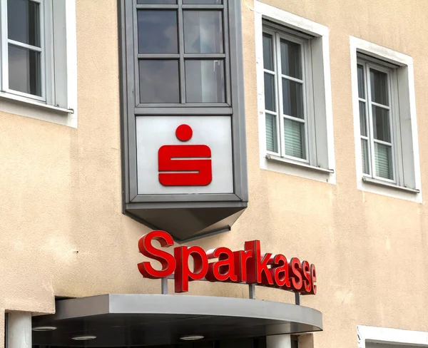 Freystadt Alemania Sparkasse Una Caja Ahorros Alemana Logotipo Marca — Foto de Stock