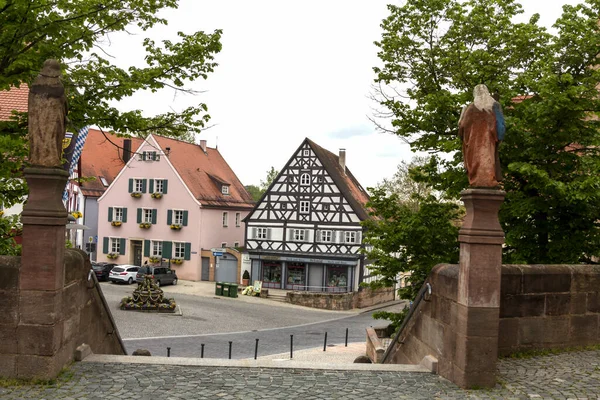 Hilpoltstein Německo Května 2019 Pohled Středověké Město Hilpoltstein Německu — Stock fotografie