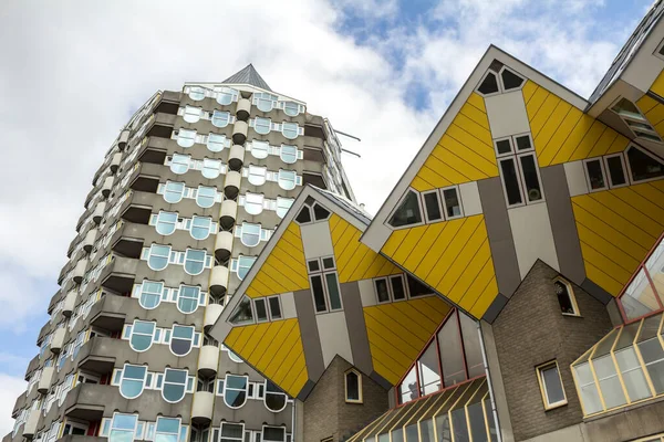 Rotterdam Netherlands Cube Houses Kubuswoningen Dutch Set Innovative Houses Designed — Stock Photo, Image