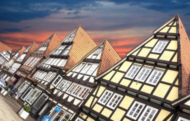 Celle, Almanya: Almanya 'nın Celle kentinde tarihi yarım ahşap evler