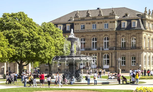 Stuttgart Alemanha Abr 2019 Vista Rua Cidade Velha Estugarda Alemanha — Fotografia de Stock