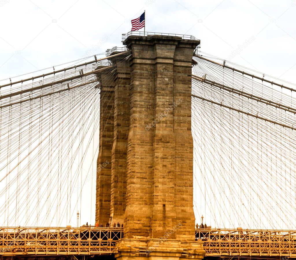 View of Brooklyn Bridge, New York, United States