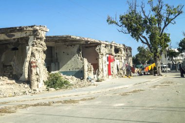 MOGADISHU, SOMALIA 2014: Mogadishu, Mogadişu 'nun görünüşü Somali' nin başkentidir.