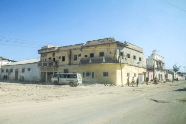 MOGADISHU, SOMALIA 2014: Mogadishu, Mogadişu 'nun görünüşü Somali' nin başkentidir.