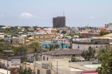 MOGADISHU, SOMALIA 2014: Mogadishu, Mogadişu 'nun görünüşü Somali' nin başkentidir.