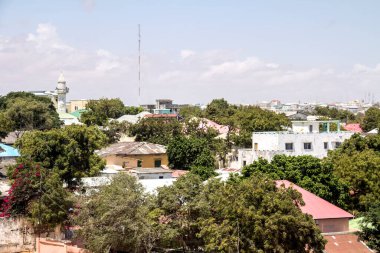 MOGADISHU, SOMALIA 2014: Mogadishu, Mogadişu 'nun görünüşü Somali' nin başkentidir.