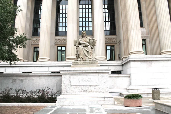 Washington Standbeeld Voor Het Archief Van Het United States Building — Stockfoto