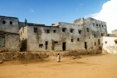 MOGADISHU, SOMALIA 2014: Mogadishu, Mogadişu 'nun görünüşü Somali' nin başkentidir.