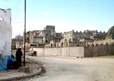 MOGADISHU, SOMALIA 2014: Mogadishu, Mogadişu 'nun görünüşü Somali' nin başkentidir.