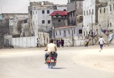 MOGADISHU, SOMALIA 2014: Mogadishu, Mogadişu 'nun görünüşü Somali' nin başkentidir.