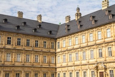 Bamberg, Almanya 'da Neue Residenz' in Tarihi Cephesi (Yeni Konut)