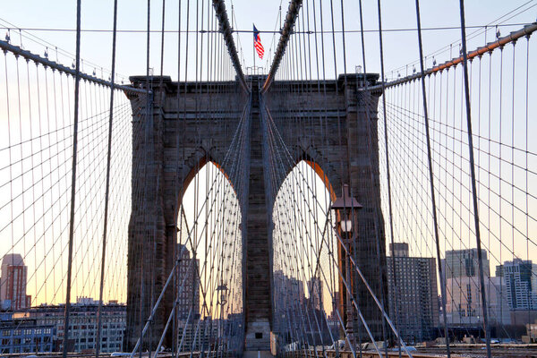 View of Brooklyn Bridge, New York, United States