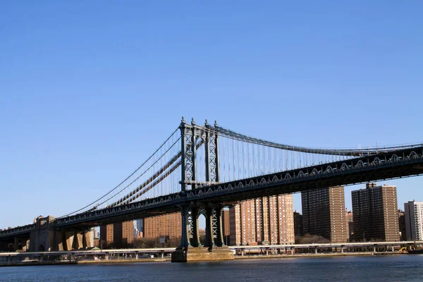 Manhattan Bridge Lower Manhattan Nova Iorque Eua — Fotografia de Stock