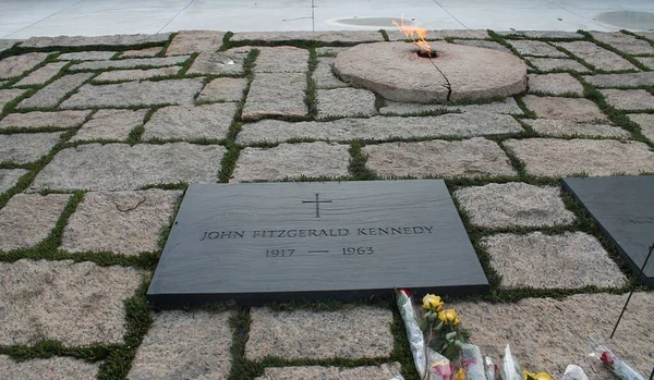 John F. Kennedy and Eternal Flame Arlington Cemetery Virginia