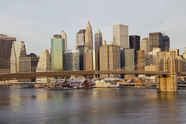 Manhattan Uma Manhã Ensolarada Nova York Estados Unidos — Fotografia de Stock