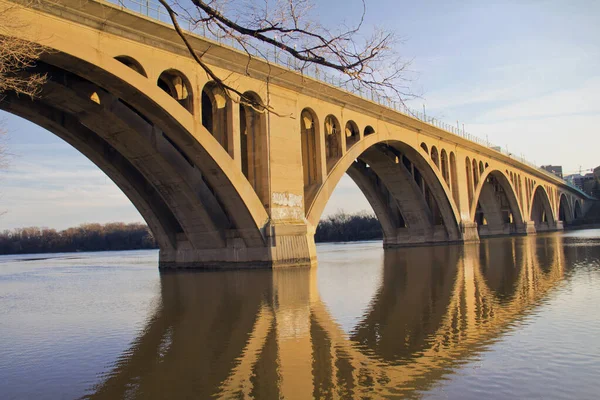 Georgetown Bridge Washington Sobre Rio Potomac — Fotografia de Stock