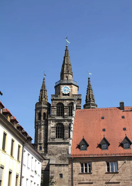 Ansbach Alemanha 2018 Vista Panorâmica Arquitetura Cidade Velha Ansbach Baviera — Fotografia de Stock