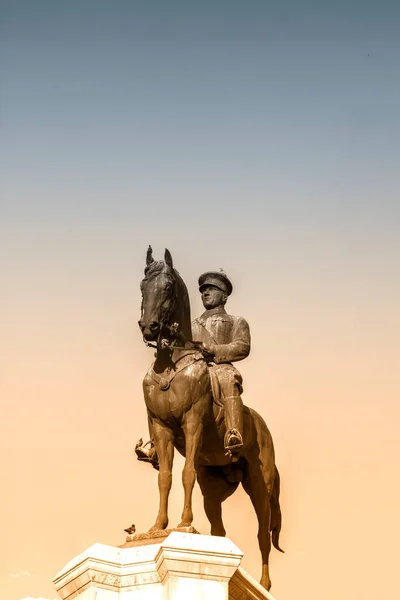 Çağdaş Türkiye Nin Kurucusu Atatürk Heykeli Başkent Ankara Ulus Meydanı — Stok fotoğraf