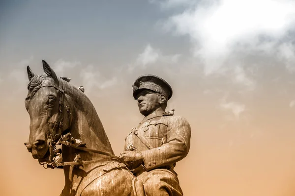 Çağdaş Türkiye Nin Kurucusu Atatürk Heykeli Başkent Ankara Ulus Meydanı — Stok fotoğraf