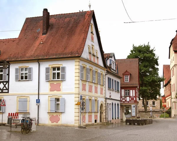 Γερμανία Παραδοσιακά Γερμανικά Σπίτια Της Παλιάς Πόλης Forchheim Βαυαρία — Φωτογραφία Αρχείου
