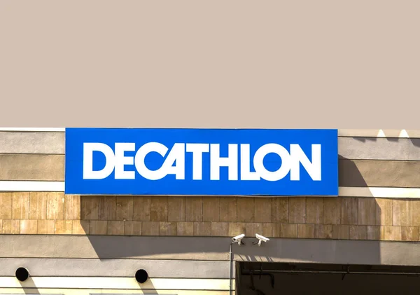 Izmir Turquía Logotipo Decathlon Minorista Francés Artículos Deportivos Internacionales Decathlon — Foto de Stock