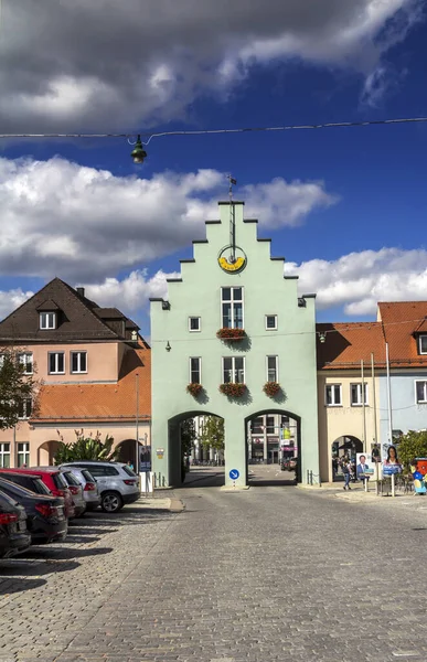 Vacker Utsikt Över Den Historiska Staden Neumarkt Der Oberpfalz Solig — Stockfoto
