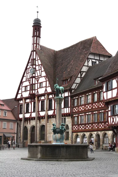 Форхфелд Германия Традиционные Немецкие Дома Старого Города Форхфелд Бавария — стоковое фото