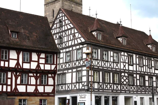 Forchheim Γερμανία Παραδοσιακά Γερμανικά Σπίτια Της Παλιάς Πόλης Forchheim Βαυαρία — Φωτογραφία Αρχείου