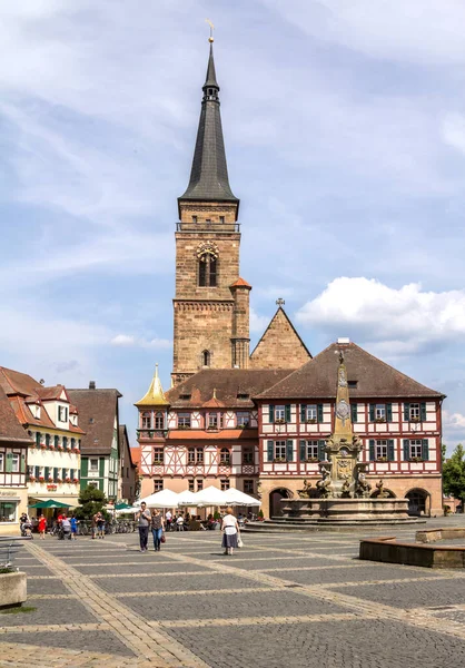 Швабах Германия Марта 2018 Года Средневековый Старый Город Альт Штадт — стоковое фото