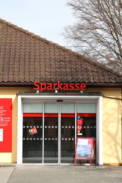 ドイツのニュルンベルク ドイツの貯蓄銀行Sparkasse 地元の支店ビルのブランドロゴ — ストック写真