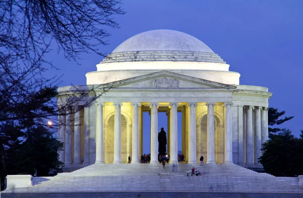 Thomas Jefferson Memorial Notte Washington Usa — Foto Stock