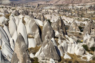 Türkiye 'nin orta kesimindeki Kapadokya' daki mağara evleri