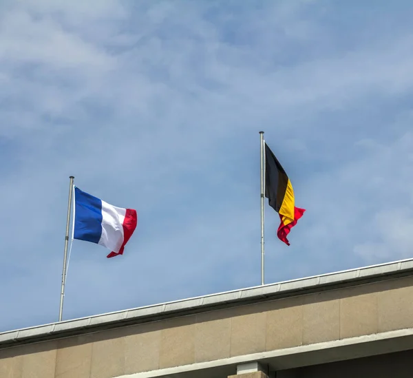 German flag with French flag