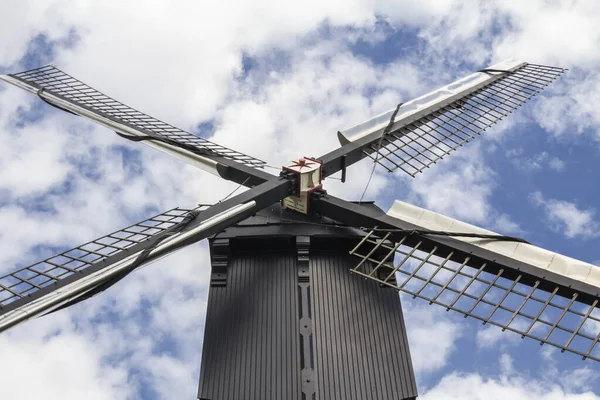 Hollandia Vidéki Lanscape Szélmalmokkal Híres Turisztikai Oldalon Kinderdijk Rotterdam Hollandiában — Stock Fotó