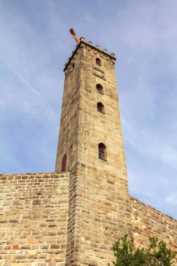Burg Abenberg, kale, Franconian Gölü, Orta Franconia, Bavyera, Almanya