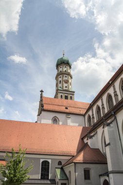 Augsburg, Almanya, Augsburg 'daki ünlü Evangelisch Saint Ulrich Kilisesi