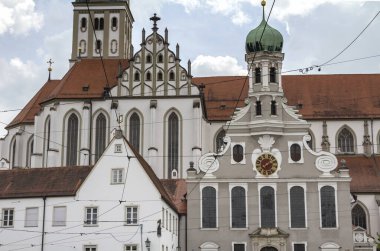 Augsburg, Almanya, Augsburg 'daki ünlü Evangelisch Saint Ulrich Kilisesi