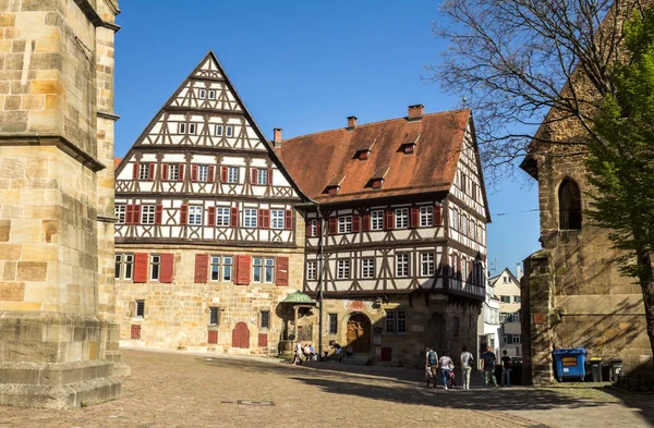伊斯斯林根 德国伊斯斯林根 内卡尔中世纪城镇的景观 — 图库照片