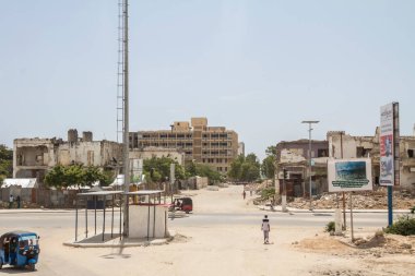 MOGADISHU, SOMALIA 2014: Mogadishu, Mogadişu 'nun görünüşü Somali' nin başkentidir.