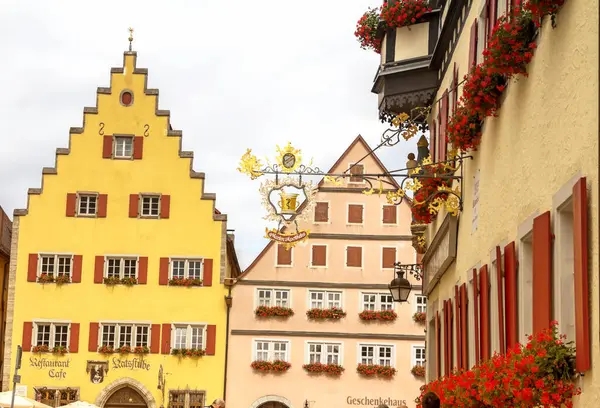 Rothenburg Der Tauber Bajorország Németország Rothenburg Der Tauber Történelmi Belváros — Stock Fotó