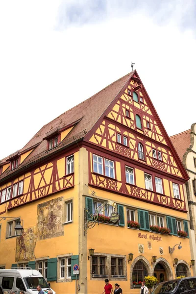 Rothenburg Der Tauber Bavaria Duitsland Rothenburg Der Tauber Historische Binnenstad — Stockfoto