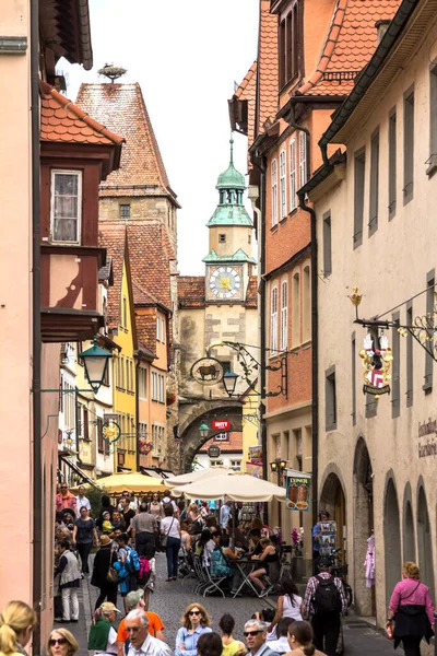 Rothenburg Der Tauber Bajorország Németország Rothenburg Der Tauber Történelmi Belváros — Stock Fotó