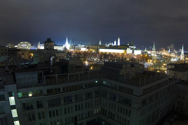 Вид Москвы с высотными зданиями — стоковое фото