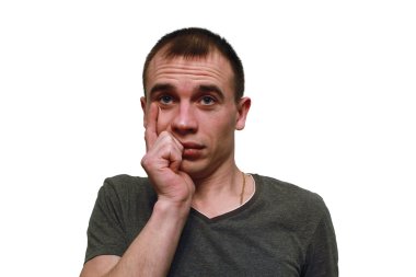 Genç adam duyguları ifade etme